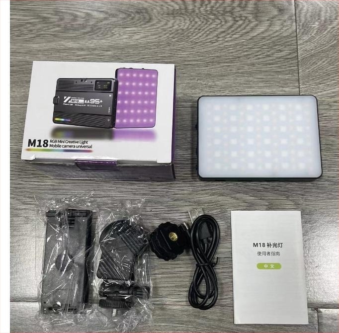 LED светлина за телефон с магнитно закрепване, ръчна джобна лампа с огледало, подходяща за лайв стрийминг, снимане и видеозаписи