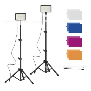 LED осветление за запълване при фотография и лайв стрийминг, разтегателно, модел YL-BGD01, 10W, 5V2A.