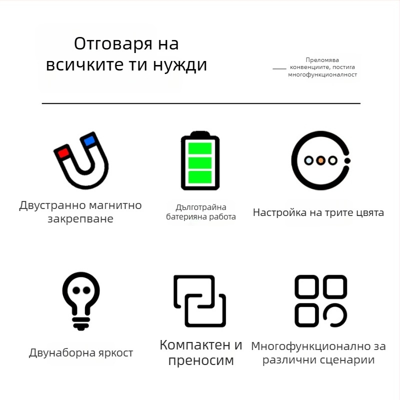 LED попълваща светлина C05 с магнитно закрепване, триецветна температура, мощност под 10W и 3.7V, стояща за снимки