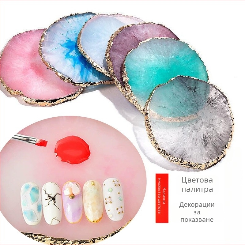 Палитра за маникюр от смола с панел за показване – модел A833, 60 г, Queen Fingers