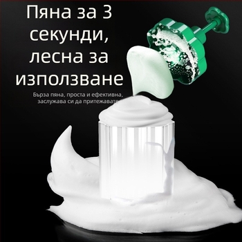 3-в-1 бутилка за пяна за лице, шампоан и душ гел – пластмасова, Cui Da, подходяща за подарък, без лого