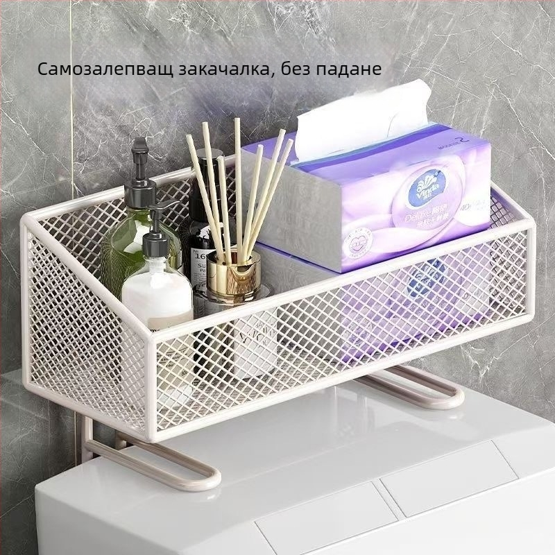 Стелаж за баня за съхранение - железен с електроплакирано покритие, едностепенен, носимост 5–10 kg, модел Hb012-mtzwj-h-da