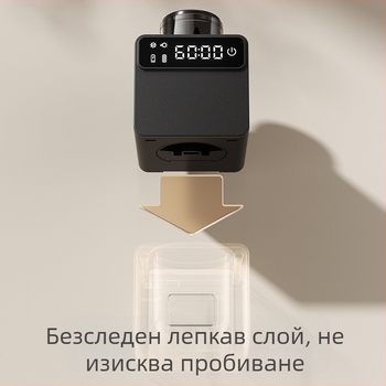 RA-616 Стерилизираща поставка за четки за зъби с UV дезинфекция, USB захранване и сензорно управление, монтаж със стикер без пробиване