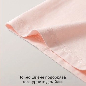 Lyocell дамски домашен комплект пижами – антибактериален, дишащ, лека материя, кръгло деколте, 3/4 ръкав, къси панталони