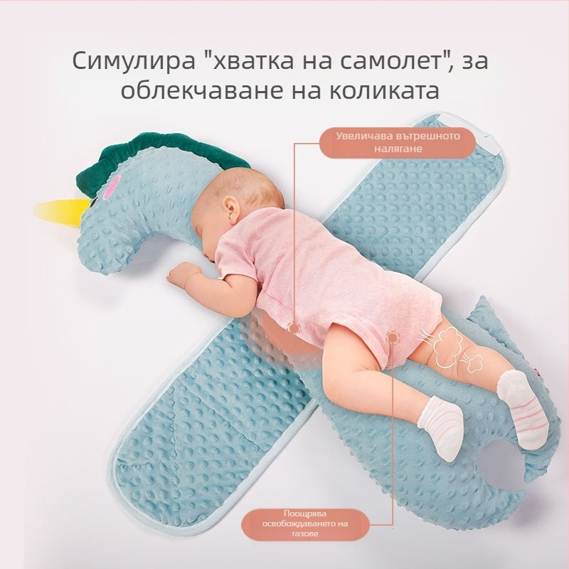 Pidole бебешка плюшена възглавничка за успокояване по време на сън – форма на бонбон, подходяща за деца 0–3 години; пълнеж: полиестерово влакно