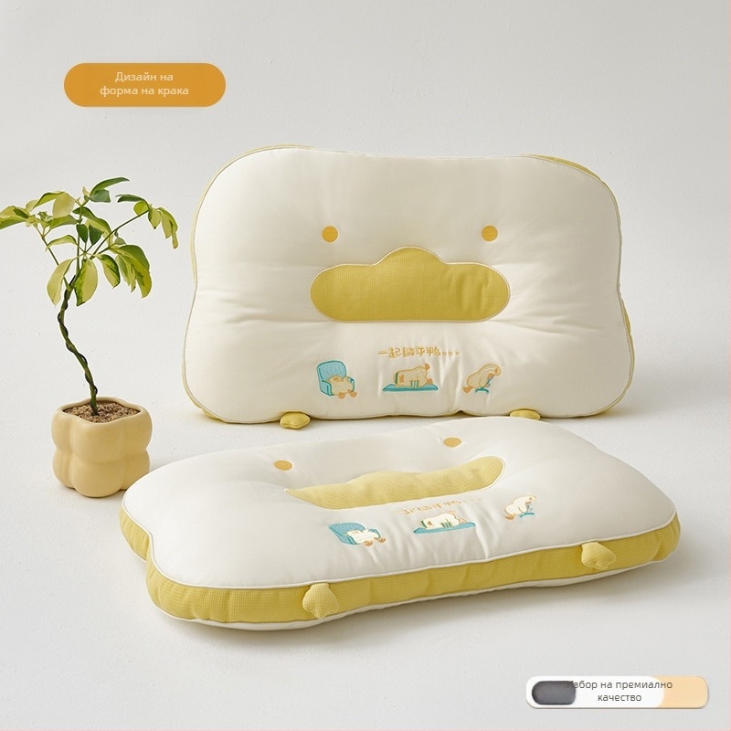 Правоъгълна възглавница с композитно копринено ядро за подкрепа на шийния прешлен, за деца и възрастни, едно лице, модална обвивка, пълнеж полиестерни влакна (>95%), височина на ядро 5,1–10 см