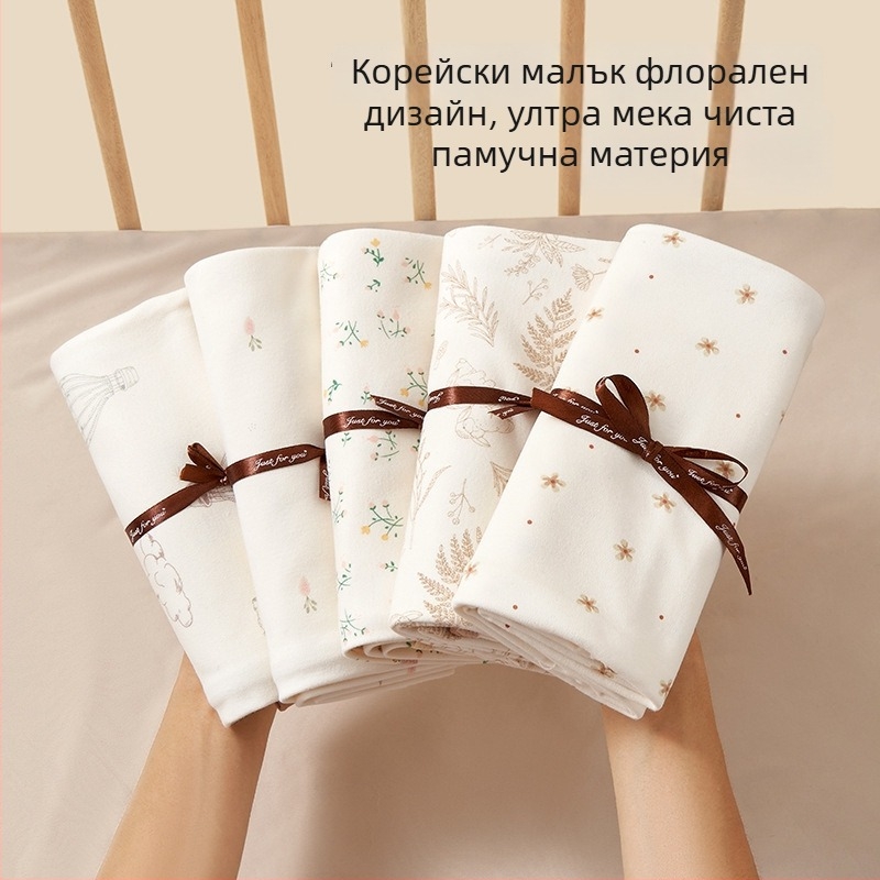 Бебешка пелена за завиване, чист памук, 100–200 г, за новородени, всички сезони, корейски стил