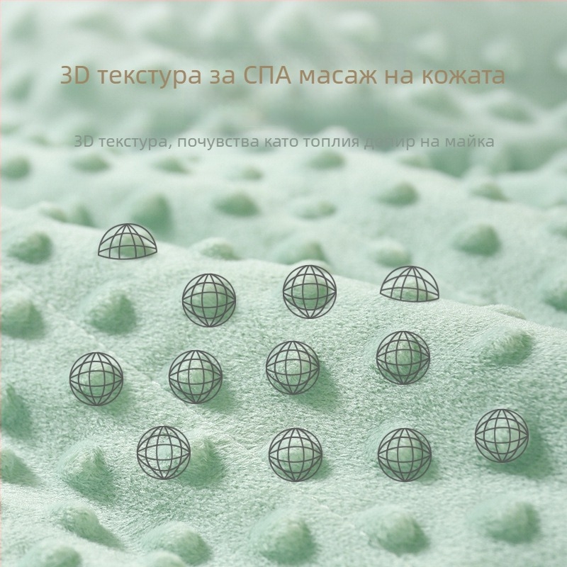 Бебешко одеяло за новородено от чист памук, зимно, прост стил, тегло под 0,5 кг