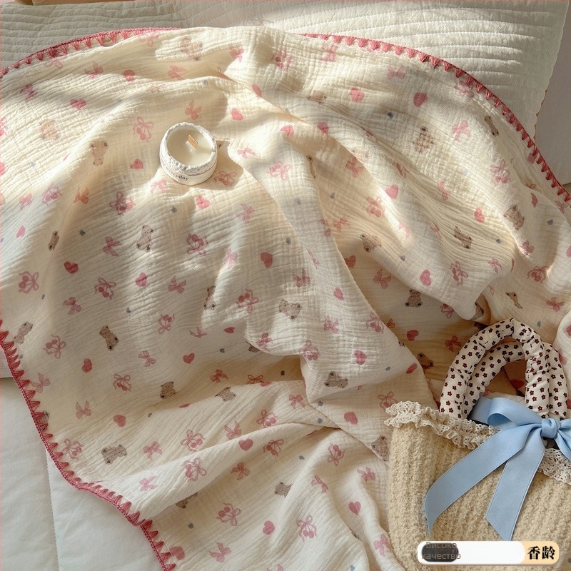 Бебешко памучно одеяло за новородени - чист памук тъкан, пълнеж памук