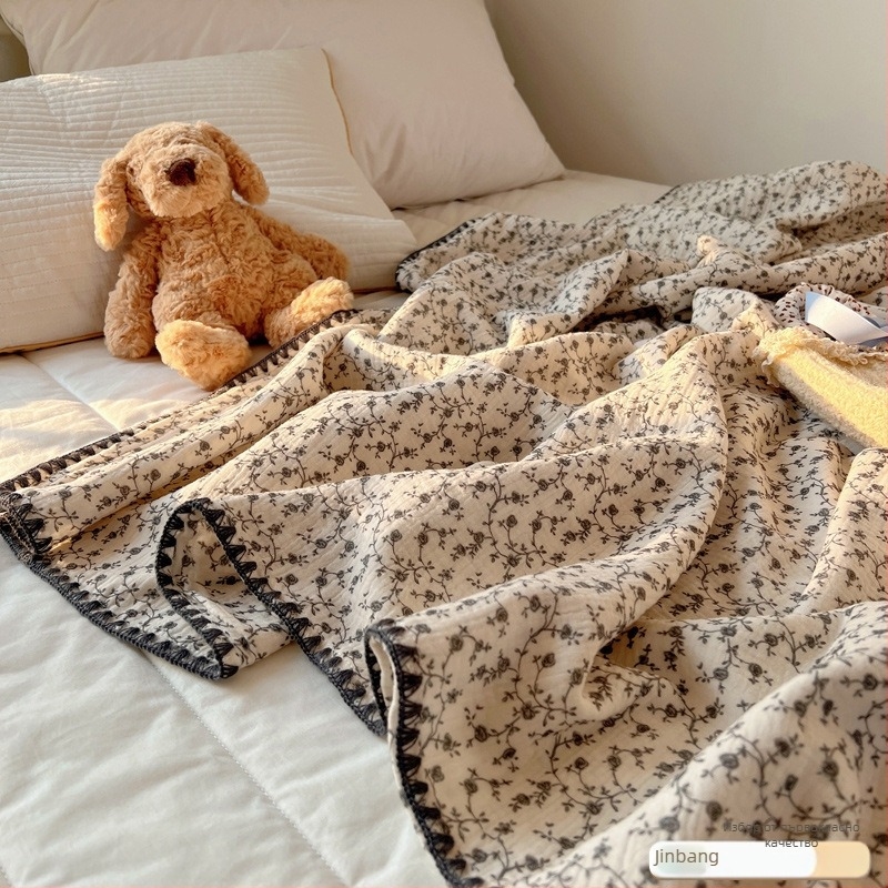 Бебешко памучно одеяло за новородени - чист памук тъкан, пълнеж памук