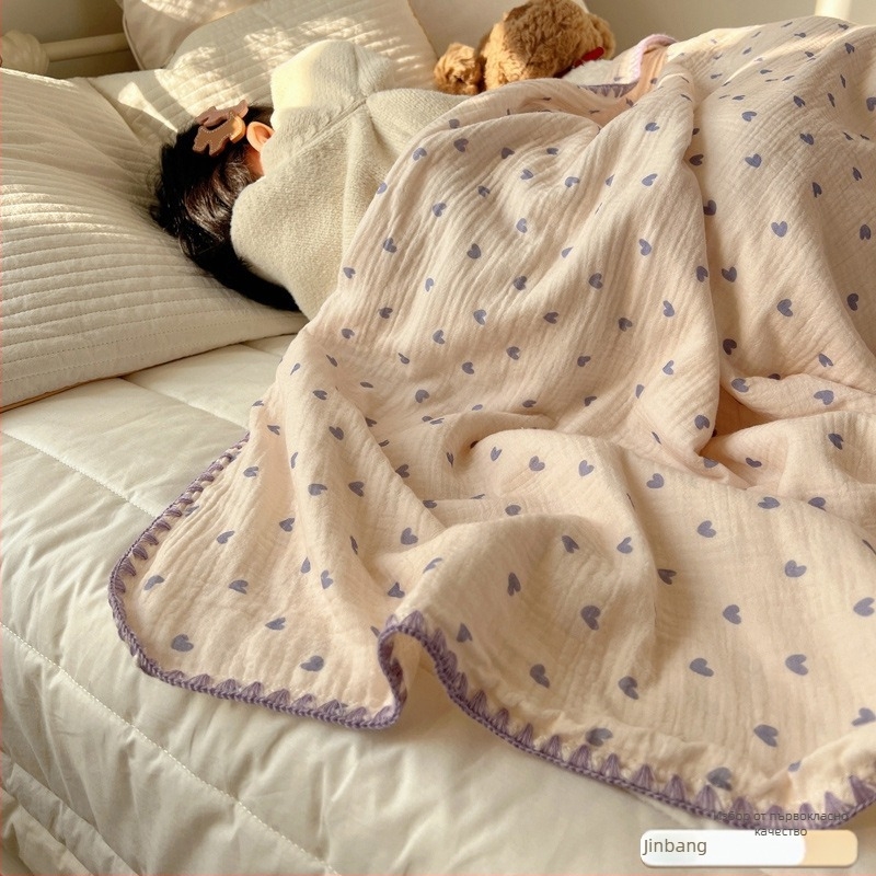 Бебешко памучно одеяло за новородени - чист памук тъкан, пълнеж памук