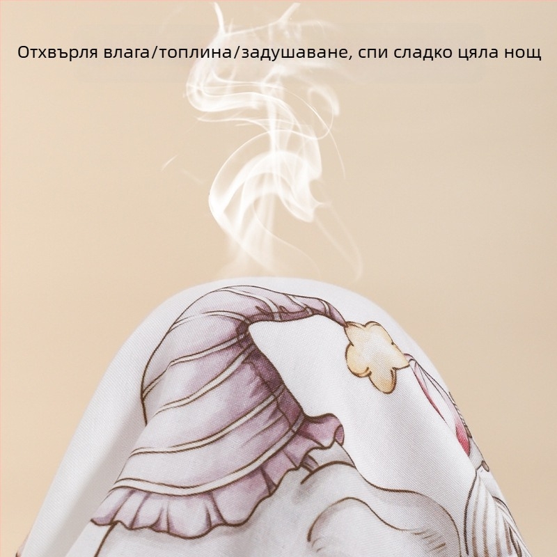 Завивка за новородено от бамбукови влакна, лятна тънка версия, до 0,5 кг, карикатурен дизайн