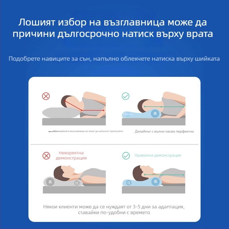 Pillow Island цервикална възглавница с форма на пеперуда, паметна пяна, височина 5–10 см, тегло 1 кг, дишаща