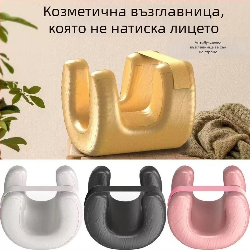 Myhome възглавница от паметна пяна с велурено покритие, възглавница с форма на извънземно за странично спане, персонализируема за възрастни