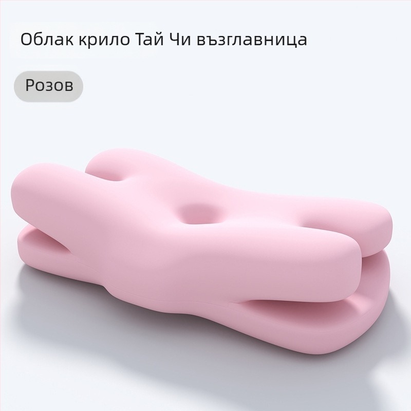 Двуслойна възглавница за сън с паметна пяна, без натиск, антибръчкова, двойно усещане, защита на шията за странично спане, правоъгълна форма