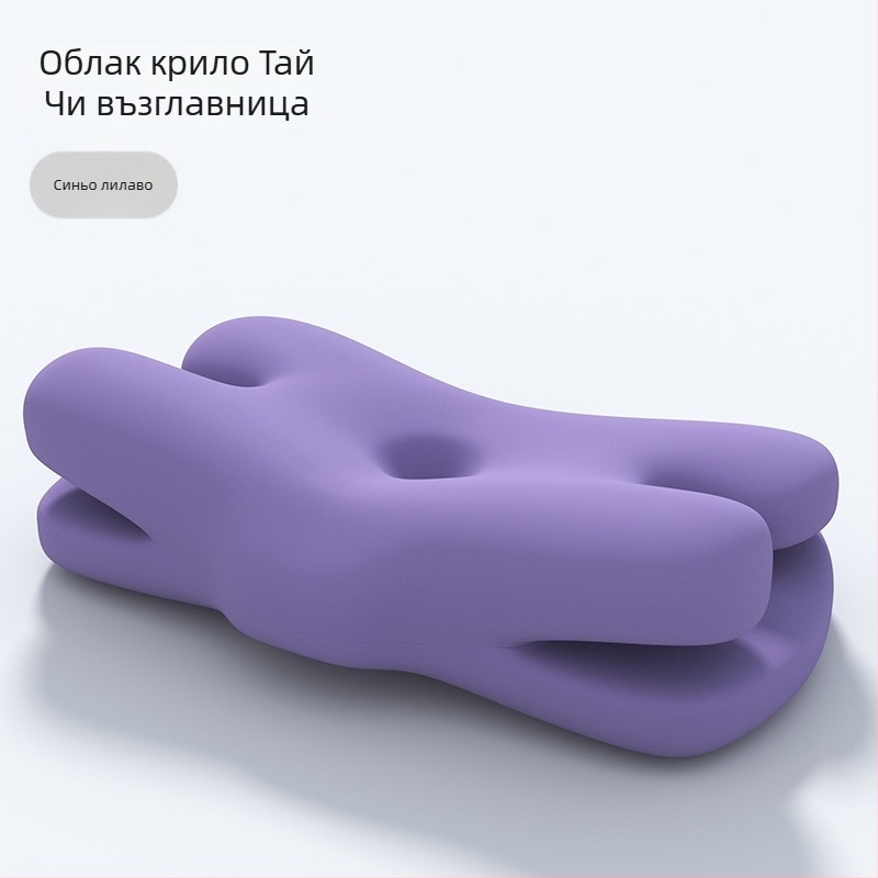 Двуслойна възглавница за сън с паметна пяна, без натиск, антибръчкова, двойно усещане, защита на шията за странично спане, правоъгълна форма