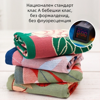 32-слойна памучна марлева кърпа за лице, без власинки, за деца, с висяща лента, 50 г, абсорбция 0–5 с