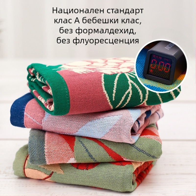 32-слойна памучна марлева кърпа за лице, без власинки, за деца, с висяща лента, 50 г, абсорбция 0–5 с