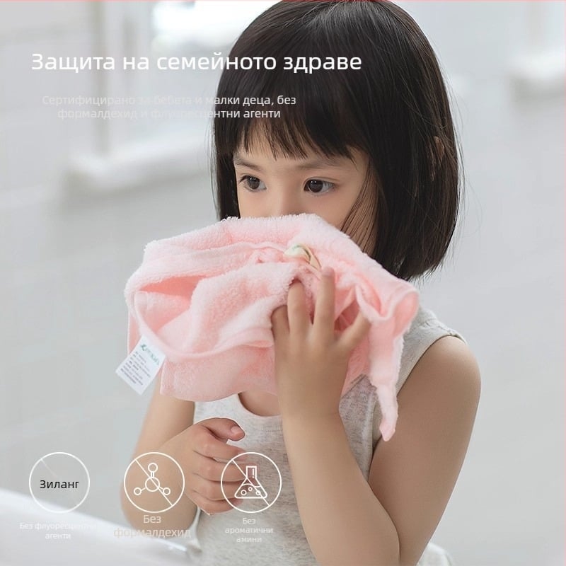 Кърпа за лице от памук с бродерия Sanli, 32S нишки, тегло под 50 g