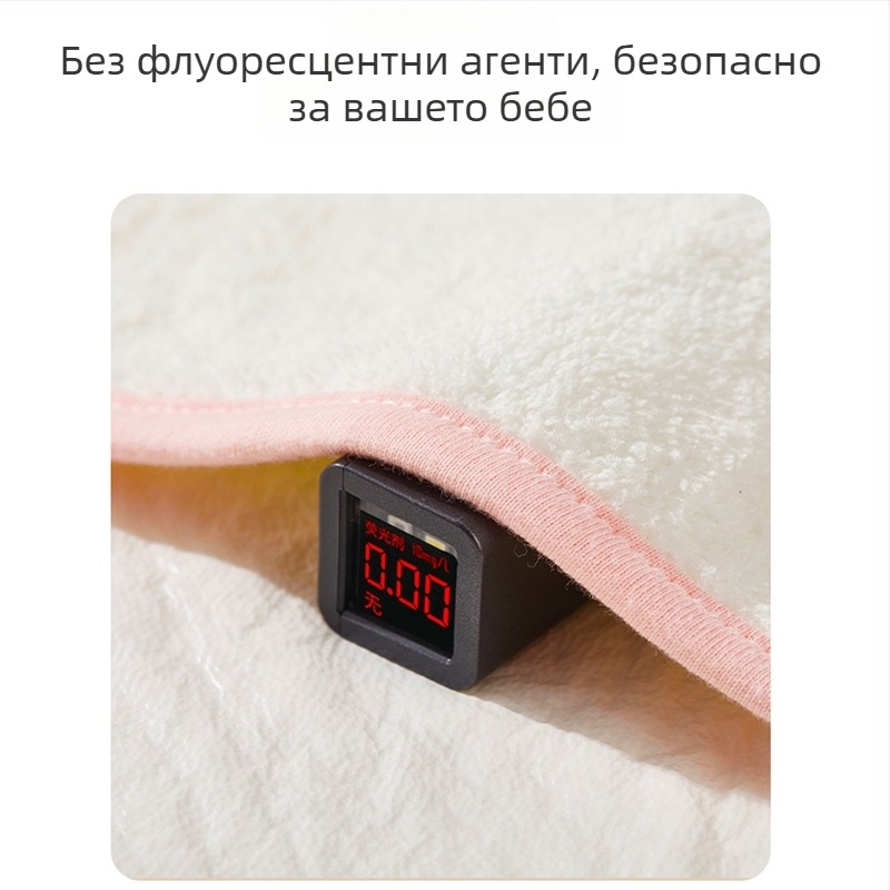 Kangbeibang Детски водоустойчив биб за миене на лице и зъби, памучен над 95%, мултифункционална кърпа за избърсване на лицето, модел едноцветен или карикатурен, безопасност Категория A, за деца 0–8 години