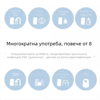 Бебешки триъгълен лигавник от чист памук, шестслойна балонова марля, за новородени, с карикатури и цветни шарки, абсорбиращ и дишащ