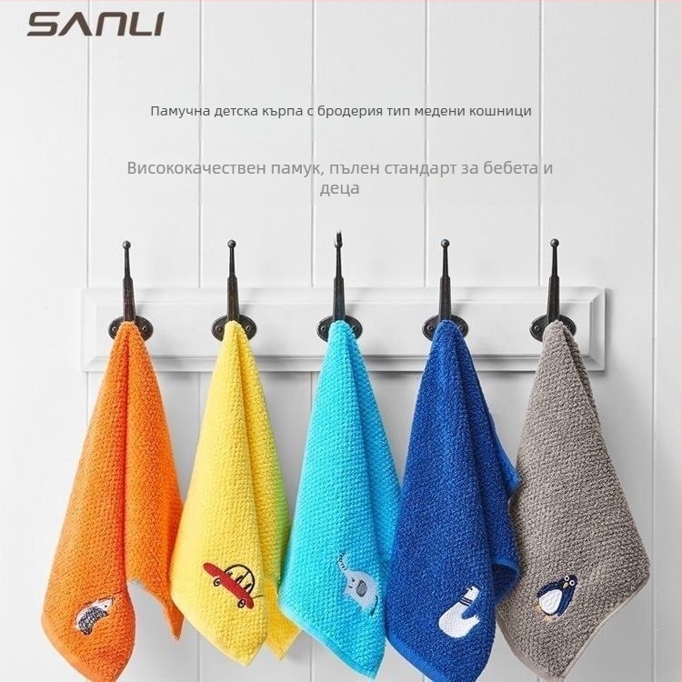 Бебешка кърпа с бродерия, карикатурен мотив, памук, 50–80 г