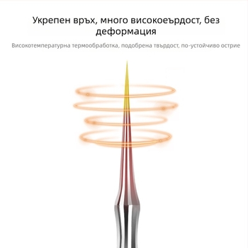 Комплект за акне и черни точки: ултраостри игла и екстрактор, номер 5, неръждаема стомана