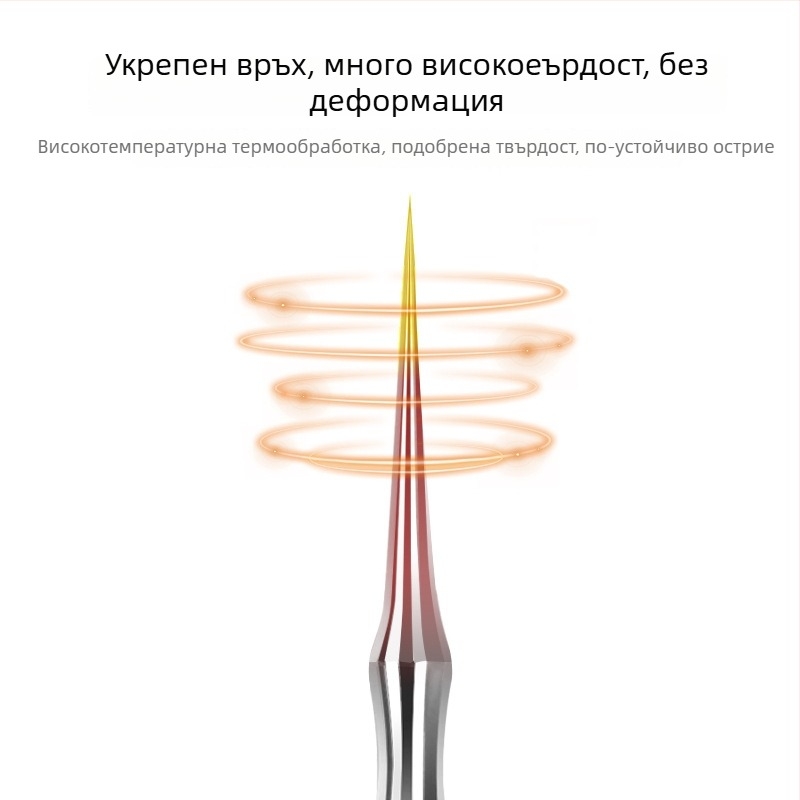 Комплект за акне и черни точки: ултраостри игла и екстрактор, номер 5, неръждаема стомана