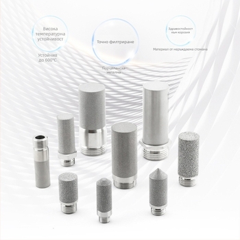 Филтър елемент от порьозно-синтерована неръждаема стомана 316L - висока температура, устойчивост на корозия, порьозност 15-45%, издържа на налягане 3-5 MPa