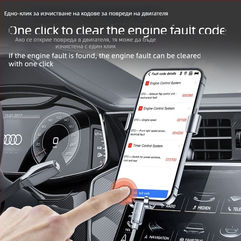 Автомобилен диагностичен инструмент B25 Bluetooth – многофункционален детектор за повреди: двигател, ABS и въздушни възглавници с Elm327 интерфейс