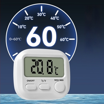 Аквариумен термометър с висока прецизност, електронен, голям дисплей и закачалка