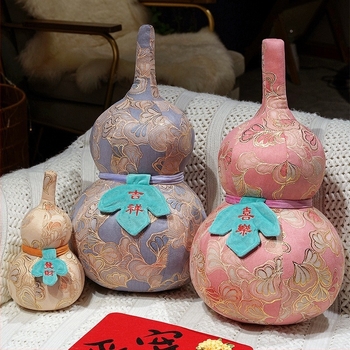 Плюшена възглавница във формата на тиква с фолиран акцент, декоративна за дома в стил растение, пълнител: PP памук, кратък плюш, опаковка в мрежеста торба