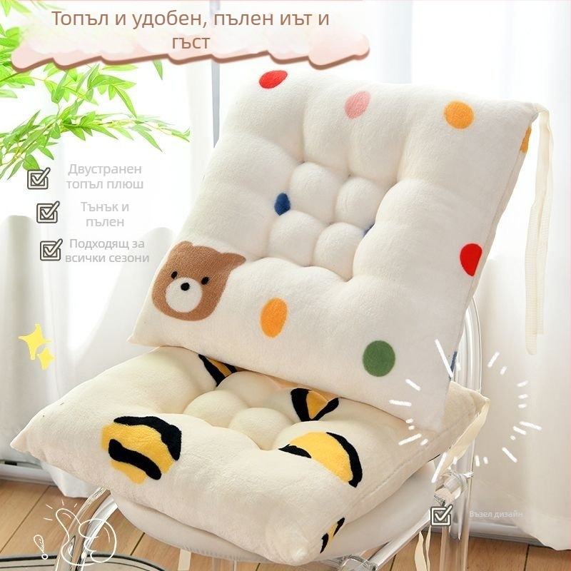 Възглавница за стол, плюшена, пълнител ЕПЕ, графичен анимационен мотив, модерен минималистичен стил, подходяща за всекидневна, спалня, кабинет и офис