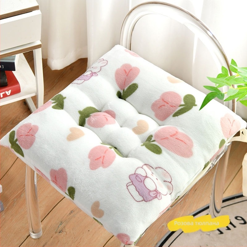 Възглавница за стол, плюшена, пълнител ЕПЕ, графичен анимационен мотив, модерен минималистичен стил, подходяща за всекидневна, спалня, кабинет и офис