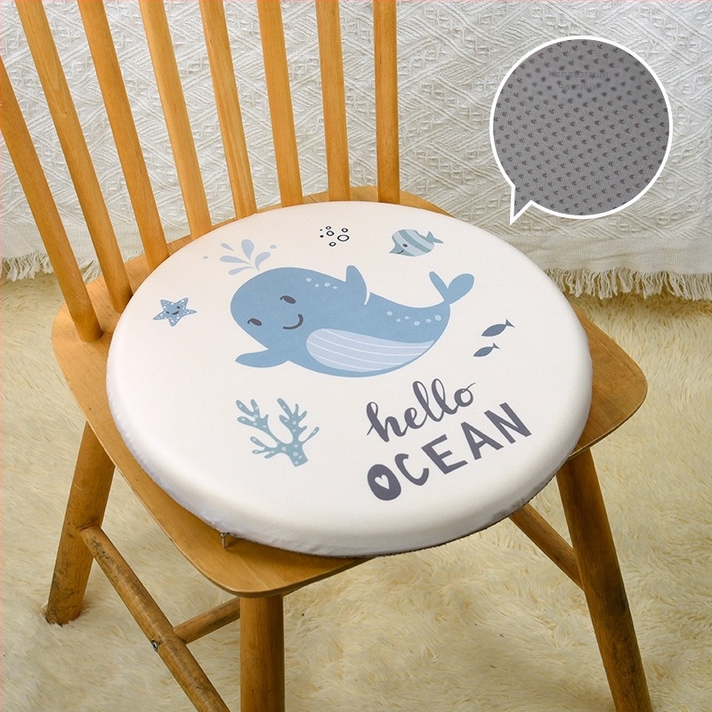 Японски стил кръгъл подложка за стол с мемори пяна, калъф от 100% памук, за офис и класна стая