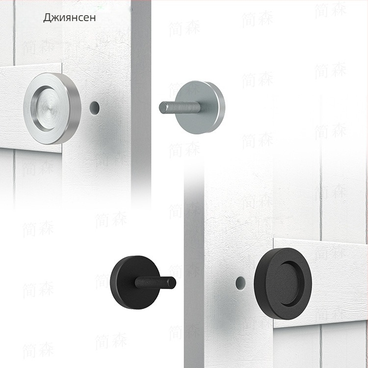 Кръгла дръжка за плъзгащи се врати – карбонова стомана, пластмасово покритие, дръжка за врати