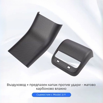 Tesla Model 3/Y капак на подлакътника — защита на задния вентилатор, пластмасов интериорен аксесоар
