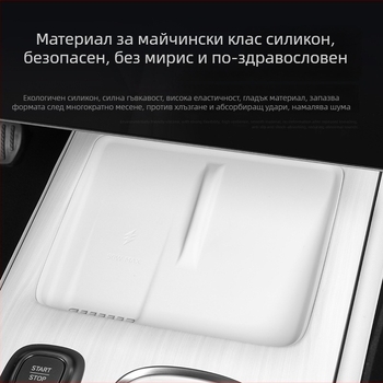 Силиконова подложка за безжично зареждане, водоустойчива и антихлъзгаща, за централната конзола на Xiaomi SU7 (съвместима с 24 модела)