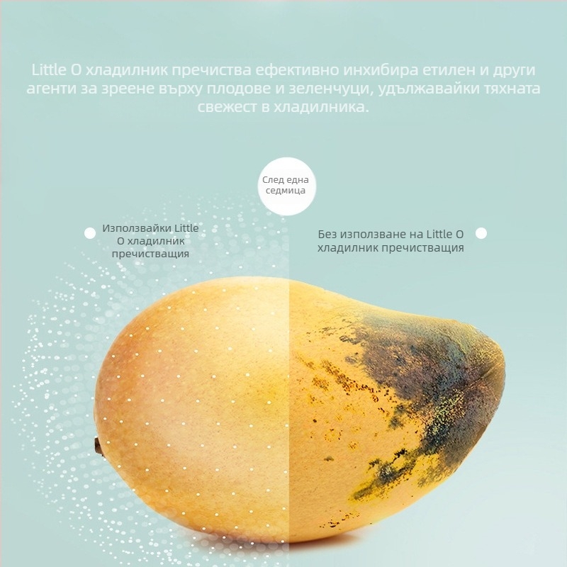 Дезодориращ въздуха за хладилник и домашен пречиствач с озоново Sterilizиране, USB захранване, обхват 10㎡, сензорно управление, 3600 mAh