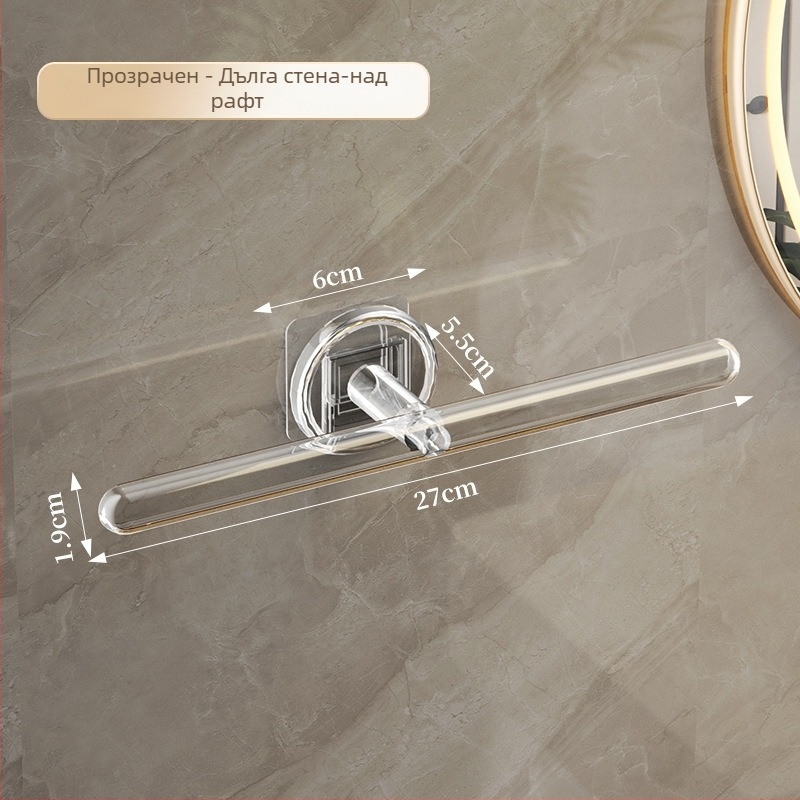 Държач за кърпи – Стенно монтирана система за съхранение с L-образна кука, пластмасова, лъскава повърхност, 5 кг капацитет