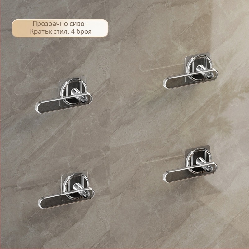 Държач за кърпи – Стенно монтирана система за съхранение с L-образна кука, пластмасова, лъскава повърхност, 5 кг капацитет