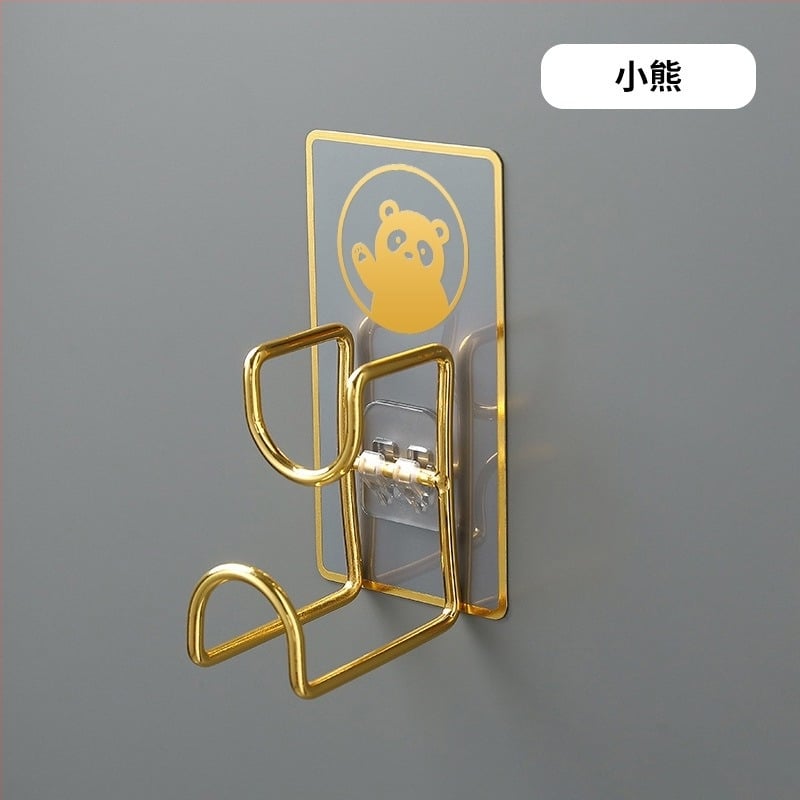 Стенен органайзер и закачалка от неръждаема стомана, без пробиване, за кухня и баня, модел B2436, едно ниво