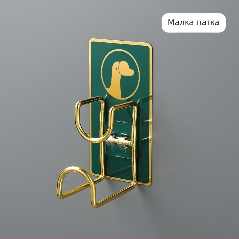 Стенен органайзер и закачалка от неръждаема стомана, без пробиване, за кухня и баня, модел B2436, едно ниво