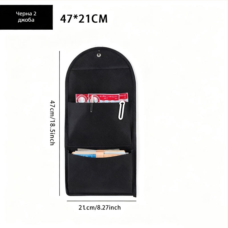 Стенно монтирана подвесна торба за гардероб, нетъкан текстил, мултифункционален спален организатор, подходящ за CD-та, списания и пощенски картички, модел за врата