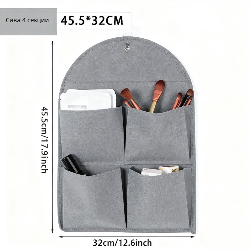 Стенно монтирана подвесна торба за гардероб, нетъкан текстил, мултифункционален спален организатор, подходящ за CD-та, списания и пощенски картички, модел за врата