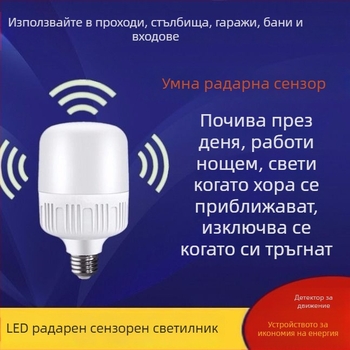 LED таванно осветление със радарен сензор за движение и управление чрез звук, 120 V, Ali smart, FCC-B, подходящо за балкон и коридор