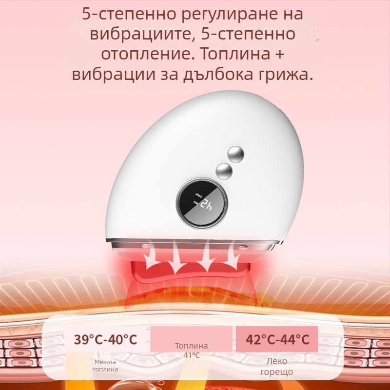 Лицев масажор с цветна светлина и лифтинг за лице и шия, портативен, вградена батерия 800–1000 mAh, IPX0