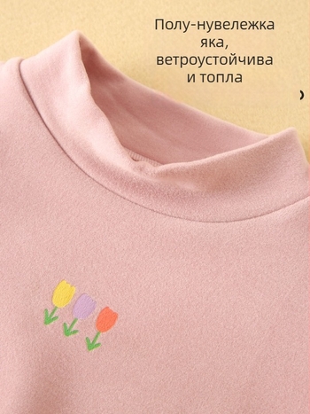 Детска зимна блуза с кръгло деколте, Lyocell 50,6%, 330 g/m², мека обработка, подходяща за деца над 140 см