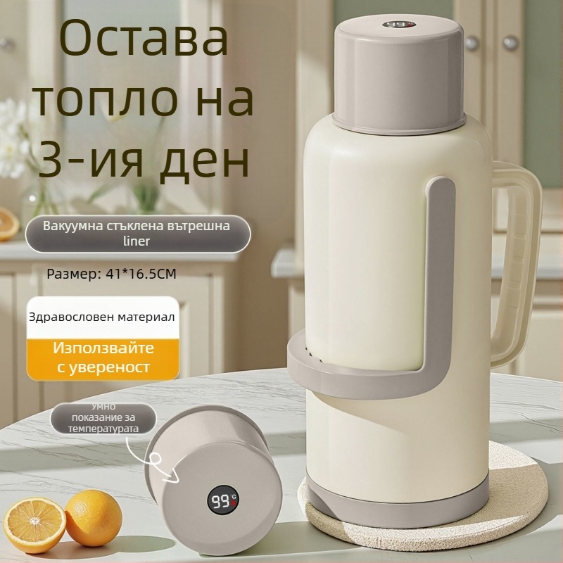 Термос бутилка с стъклена вложка, голям капацитет, изолация 12–24 ч, премиум Xinmeiya PP+стъклена вложка