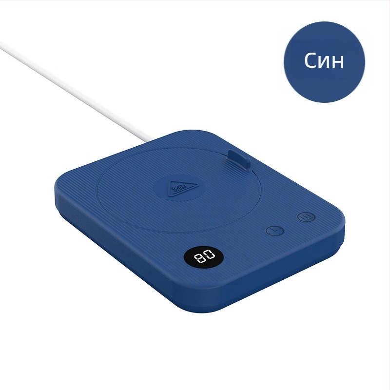 Подложка за чаши за отопление с 4 нива на температура до 80°C, управление чрез докосване, променлив ток, автоматично изключване, подходяща за офис и дом